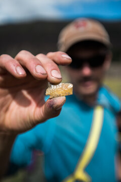 Native American arrowhead artifact discovery at archeology site