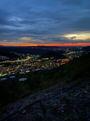 sunset over the city