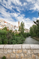 Fototapeta na wymiar Alcalá del Júcar. Considered one of the most beautiful towns in Spain. With its castle and the river passing through the same village