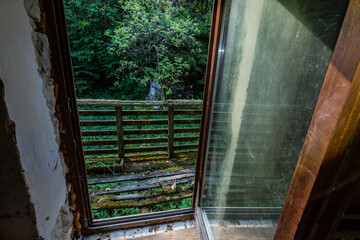 fragile terrace in a house from a hunter