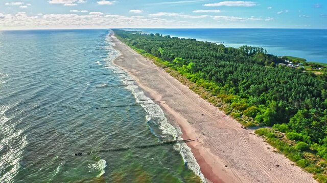 Beach in Baltic Sea on peninsula Hel, Poland