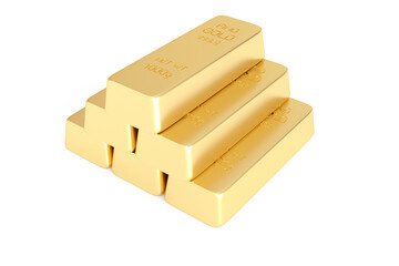 stack of gold bars, weight of Gold Bars 1000 grams Concept of success in business and finance, 3d rendering