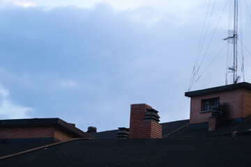 Fototapeta na wymiar antenna over a blue sky