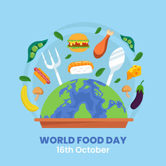 Hand drawn world food day