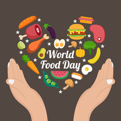 Hand drawn world food day
