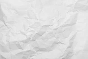White crumpled paper texture background.	