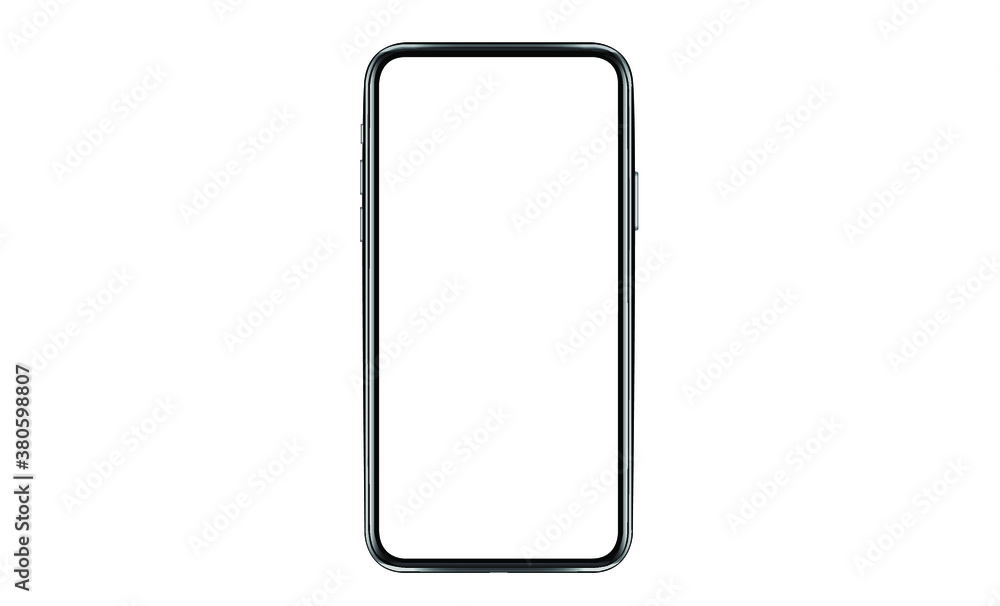 Poster isolated vector phone for mobile application, web site, game, presentation ui ux design template
