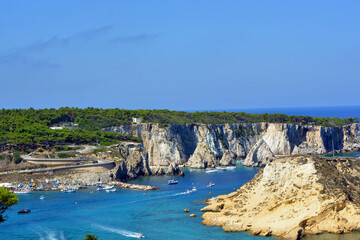 Tremiti, Puglia, Italy -08/28/2020 - View of the Tremiti Islands, small islands in the Adriatic...