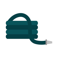 gardening, plastic hose irrigation tool flat icon style