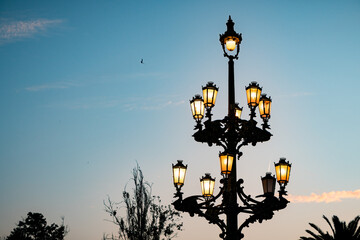 Fototapeta na wymiar Lantern in Royal gardens