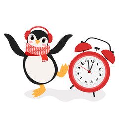 Funny penguin. Perfect for greeting cards, party invitations, posters, stickers, pin, scrapbooking, icons.Merry Christmas and Happy New Year