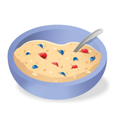 bowl of porridge with spoon