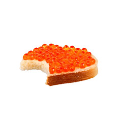 sandwich with red caviar