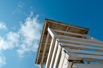 Minimalist Aesthetics. Minimal architecture detail against sky. Abstract minimalist background.
