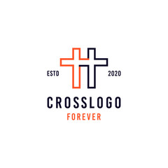 Cross Modern logo design Vector