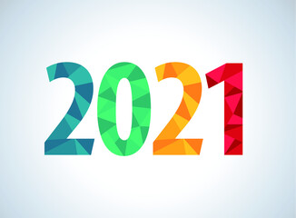 2021 year sign. Vector illustration