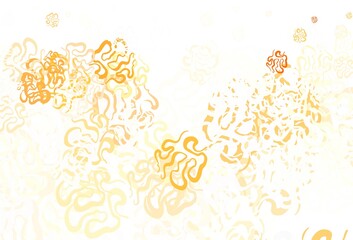 Light Orange vector pattern with random forms.