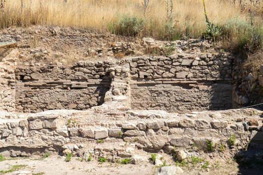 Ruins of ancient Macedonian polis Heraclea Sintica, Bulgaria