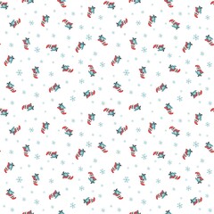 cute watercolor penguins in a cap and boots.  Christmas.  gift paper.  illustration