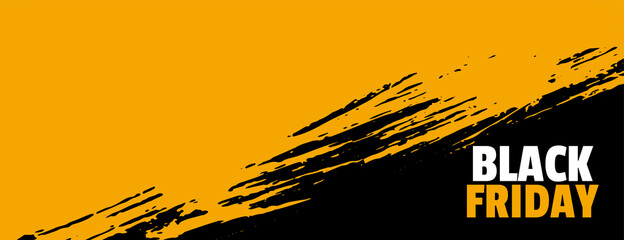 black friday yellow and black banner design