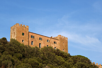 Fototapeta na wymiar Castiglione della Pescaia in Tuscany, Italy. Castle