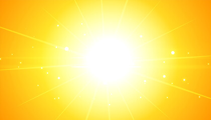 yellow background with glowing flare light rays