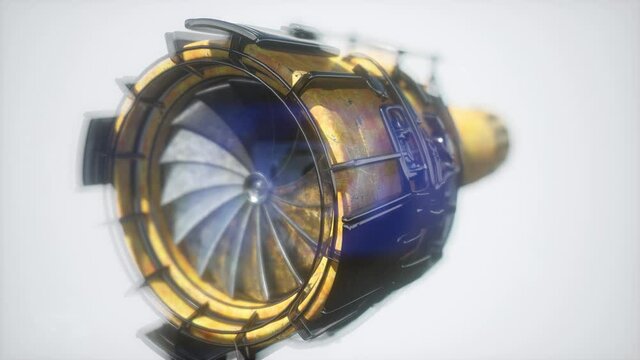 jet engine turbine parts rotate