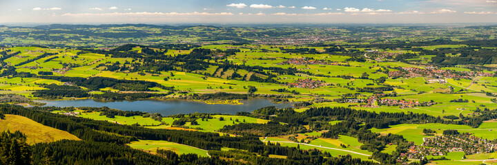 panoramic landscape at Allgaeu in Bavaria