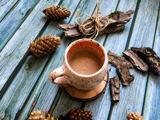 cup of coffee on table
