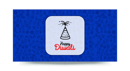 Set of Hand draw Happy Diwali Doodle backgrounds. Objects from Diwali doodle icons.	
