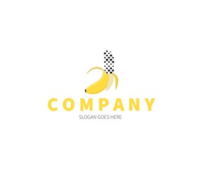 Modern Banana digital technology Logo Concept. Vector Design Illustration. Symbol and Icon Vector Template.