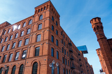 Łódź miasto manufaktura ceglany budynek zabytek © Dariusz