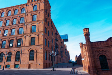 Łódź miasto manufaktura ceglany budynek zabytek © Dariusz