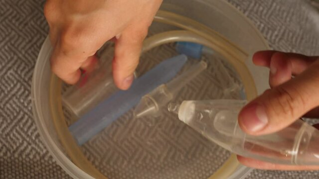 preparing vacuum cleaner for children nasal aspirator release kit
