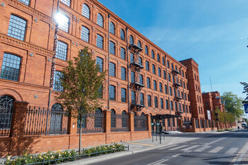 Łódź miasto manufaktura ceglany budynek zabytek © Dariusz