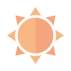 sun summer weather sky flat icon style