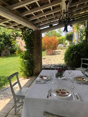 restaurant in the garden