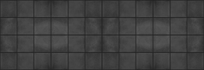 Seamless dark grunge grey gray anthracite square mosaic concrete cement stone wall tiles pattern...