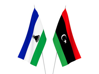 Libya and Lesotho flags