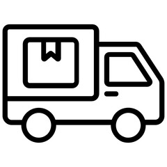
Delivery van icon design, cargo van in trendy flat style 
