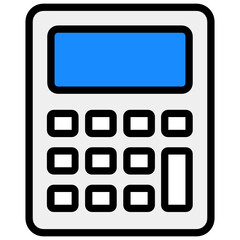 
Calculator icon style, vector of adding machine 
