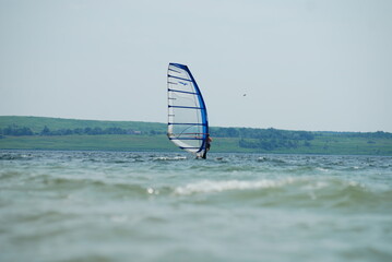 windsurfer on the lake, Ukraine
