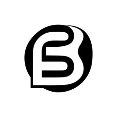 Initial letter bf logo or fb logo vector design template - obrazy, fototapety, plakaty