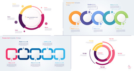 Vector process and circle chart designs