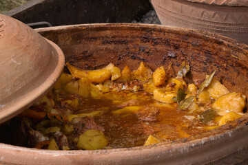 Traditional Balkan winter dish -  cabbage rolls filled with minced meat, rice, fried onion and carrot called sarma