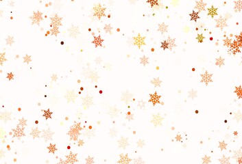 Light Brown vector template with ice snowflakes.