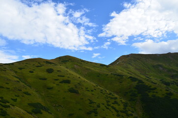 Tatry Zachodnie, szczyty, szlaki graniowe, latem, widok z Doliny Jarząbka, Polska