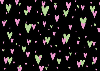 festive multicolored background with hearts