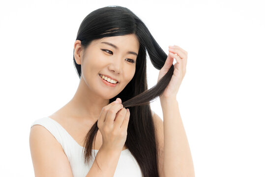 髪のイメージ 女性の長いストレートヘア