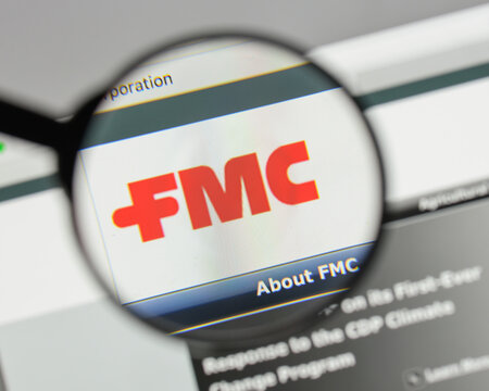 Milan, Italy - August 10, 2017: FMC logo on the website homepage.
